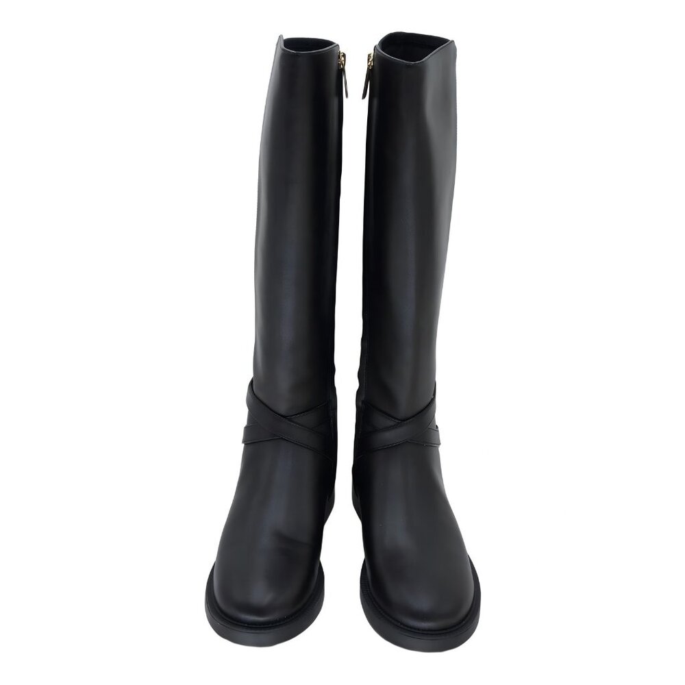 Michael Kors Mandy Knee High Riding Boots Black 7.5M - Picture 5 of 6